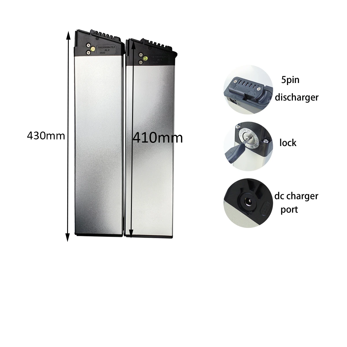 Dch-006 Batteria Nascosta 48V 10.4Ah 12Ah 12.8Ah 14Ah Ado A20 Fiido M1 Zhengbu 20 "X6 Eyu Nxb Batteria Di Ricambio Pieghevole