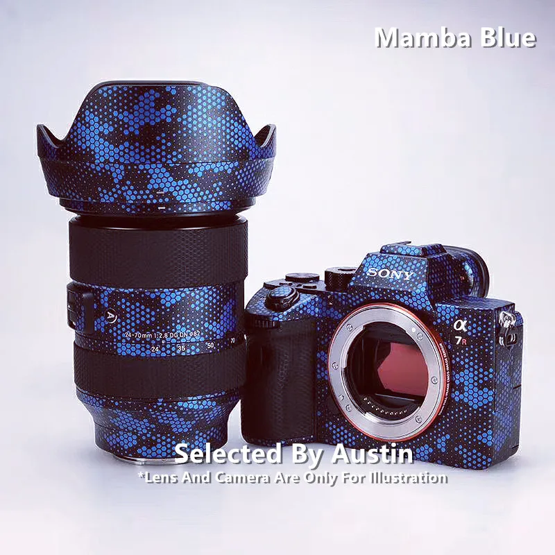 Mamba Blue Lens Skin Camera Skin Decal Per Sony A7Iii A7Ii A9 A6600 Fuji Xt4 Canon 5 D4 Sticker Wrap Film