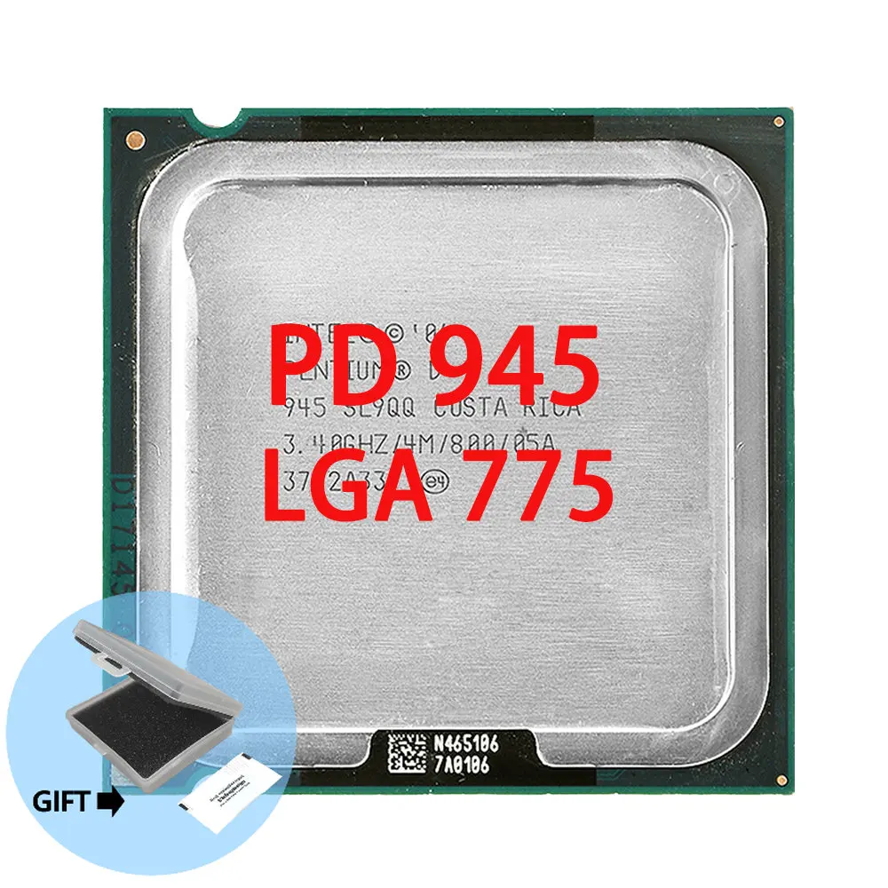Processore Intel Pentium D 945 Pd 945 Intel D945 (3.4Ghz/ 4M /800Ghz) Socket Lga 775 Spedizione Gratuita