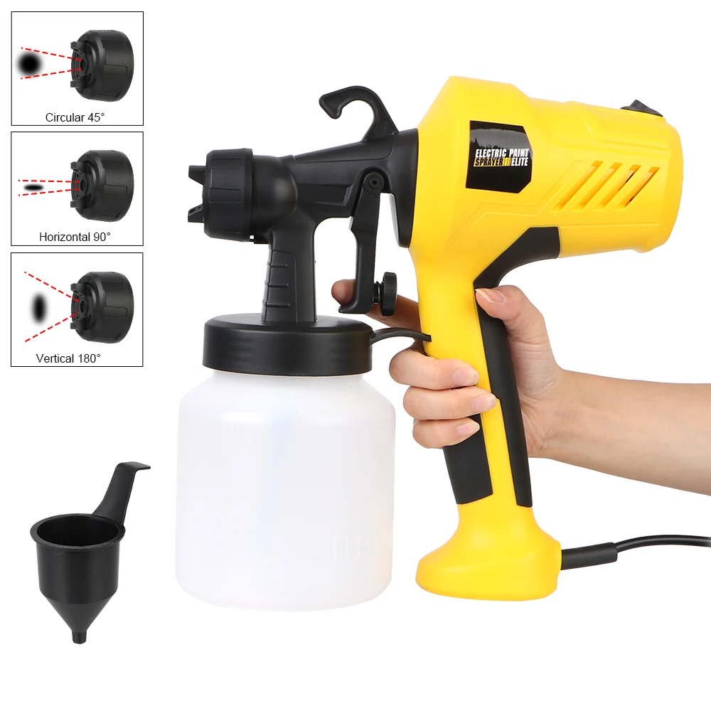 Eu Plug Flow Control Airbrush 800 Ml Large Capacity High Power With Paint Pot Power Tools Electric Paint Sprayer