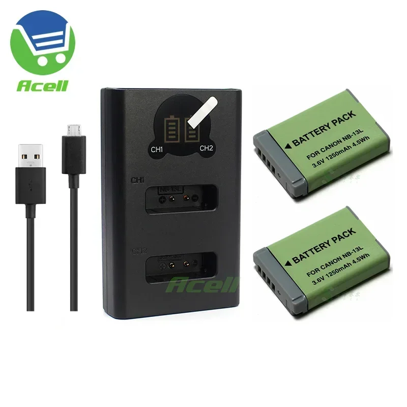 Nb-13L 1250Mah Batteria O Caricabatterie Usb Per Canon Powershot G5X G7X G9X Powershot G5X Mark Ii G7X Mark Ii G9X Mark Ii Fotocamera