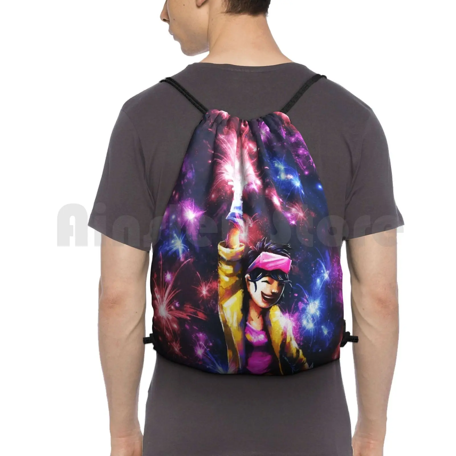 Fuochi D'Artificio Zaino Borsa Con Coulisse Equitazione Arrampicata Borsa Da Palestra Giubileo Giubilazione Lee X Uomo Super Hero Super Hero Hero