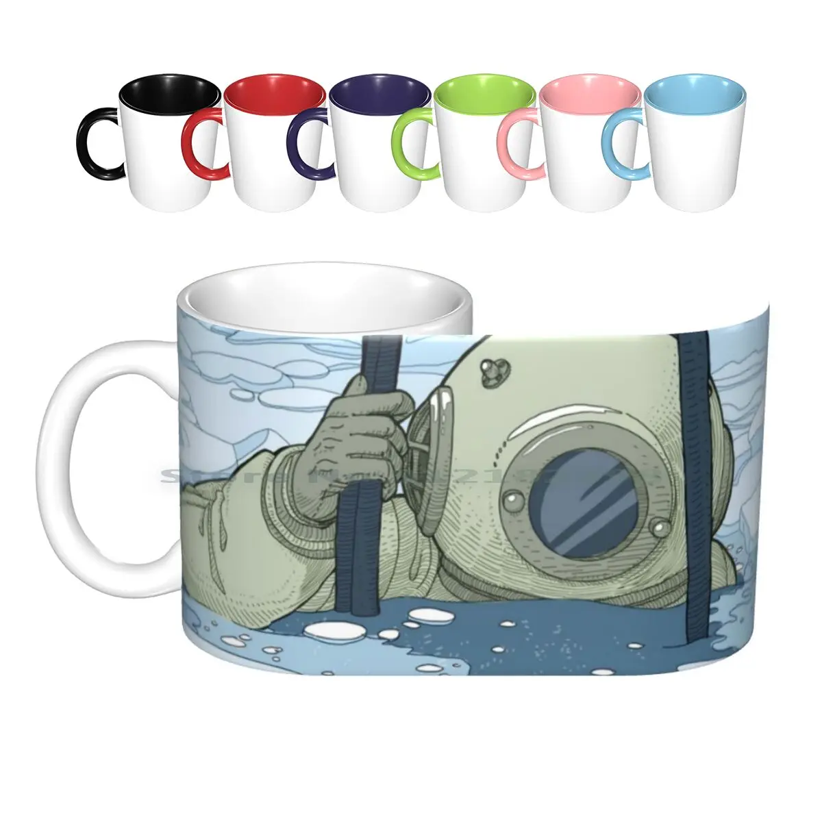 Diver Mr Collins Tazze In Ceramica Tazze Da Caffè Tazza Da Tè Al Latte Ice Polar Franklin Expedition The Terror Collins Diver Acquatico Creativo