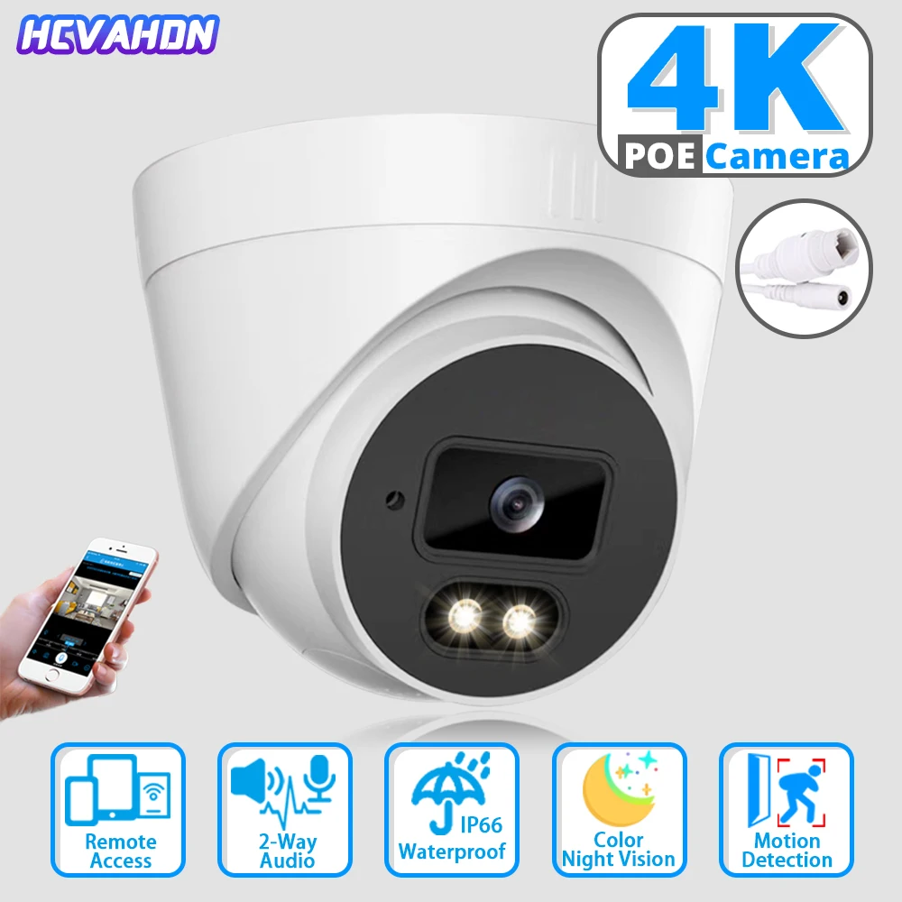 Poe 8Mp 4K 5Mp Hd Ip Camera Poe Outdoor Impermeabile H.265 Security Surveillance Dome Cctv Camera Motion Detection Security Ip Cam