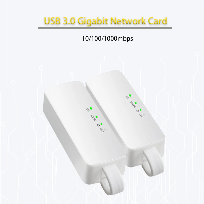 Gaming Adaptive Lan Card Adattatore Ethernet Gigabit Usb 3.0 Ad Alta Velocità Rj-45 Lan Adapter Game 1000M Scheda Di Rete Usb Plug And Play