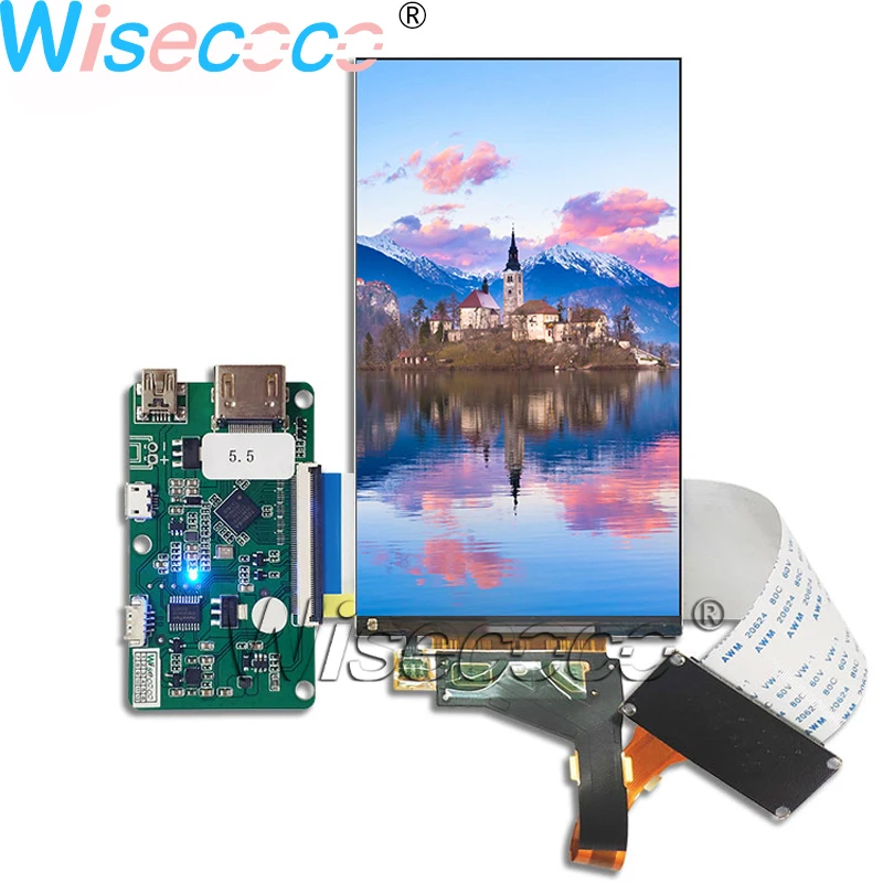 Schermo Lcd Ips 2K Da 5.5 Pollici 1440*2560 Display A Colori Scheda Driver Controller Muslimpi Per Stampante 3D Wanhao D7
