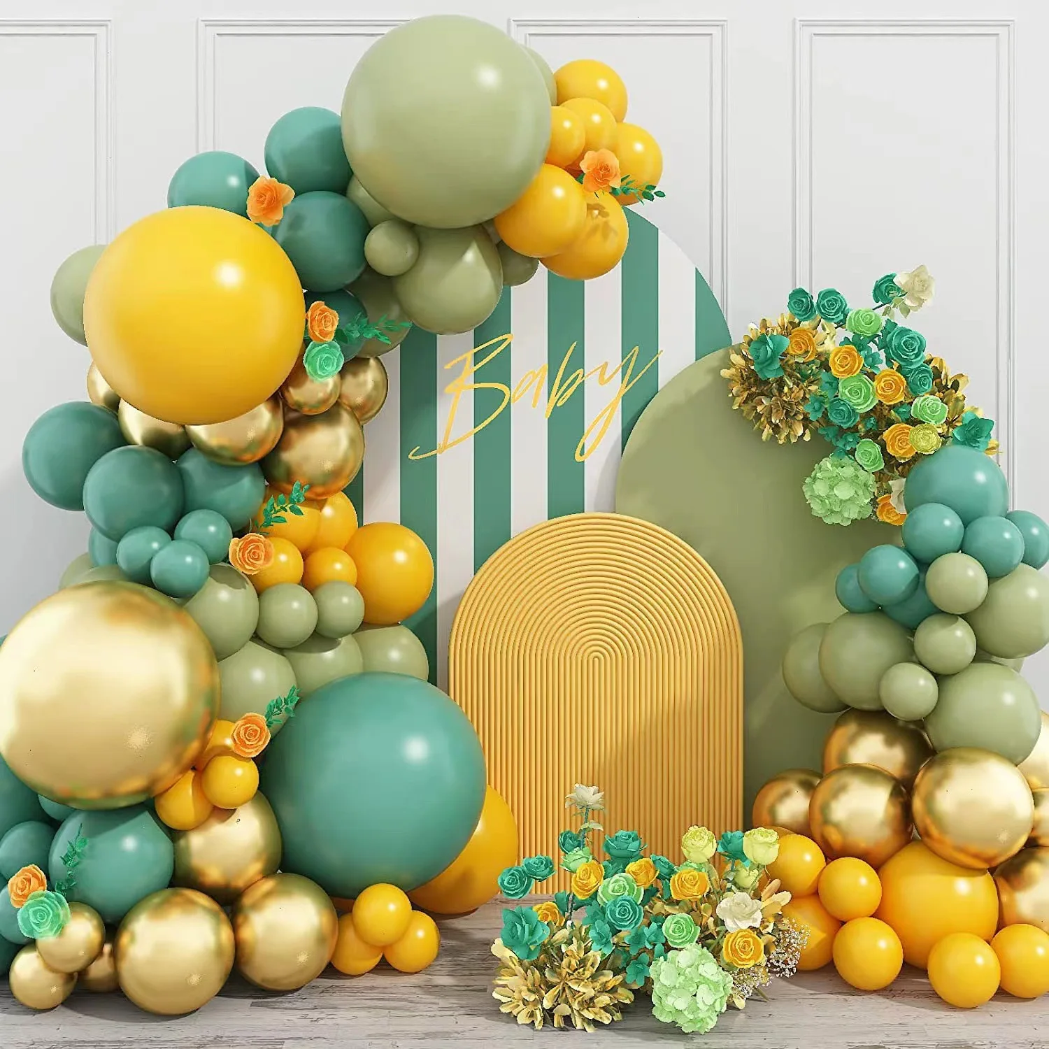 Verde Giallo Rosa Rosso Glicine Palloncino In Lattice Ghirlanda Set Compleanno Matrimonio Bambino Sposa Regalo Festa