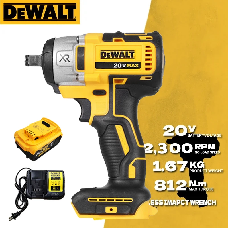 Dewalt Dcf880 Avvitatore A Percussione A Batteria 20V Originale 2300Rpm Ricaricabile 13Mm Avvitatore Elettrico Al Litio 203Nm Utensili Elettrici
