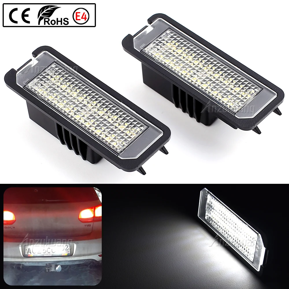 2 X18Smd Kit Led Senza Errori Per Vw Amarok Eos Golf 6 Golf 7 New Beetle Polo Passat Cc Led Lampade Con Targa