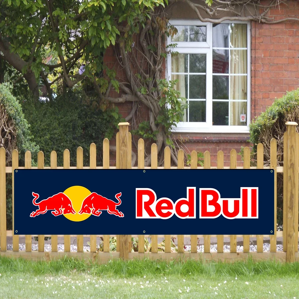 Johninbanner 60*240 Rosso Double-Bull Banner Indoor Outdoor Banner Mucca Decorazione Animale Double Sided