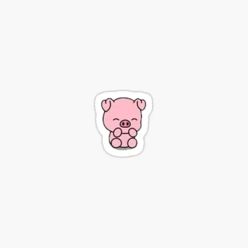 Tiny Tiny Pig Sticker Per Laptop Decor Camera Da Letto Car Cute Cartoon Art Valigia Pubblica Alla Moda