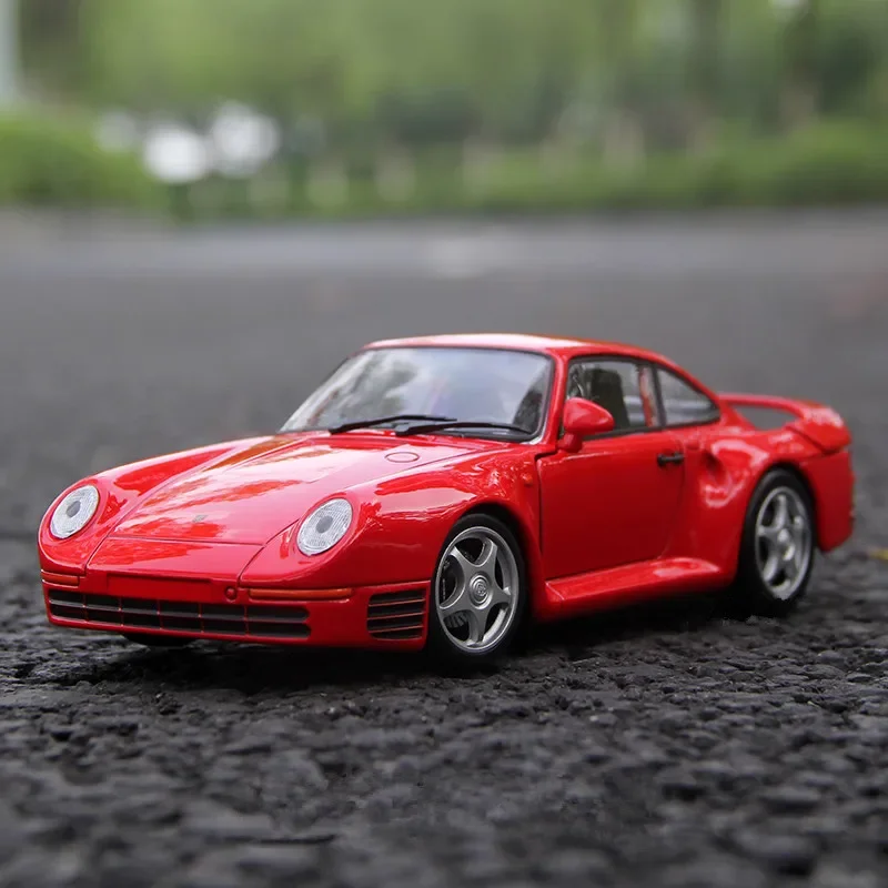 Welly 1:24 Porsche 959 Classic Sports Car Scale Simulator Diecast Model Car Metal Alloy Race Toy Car Per Boy Gift Collection B36