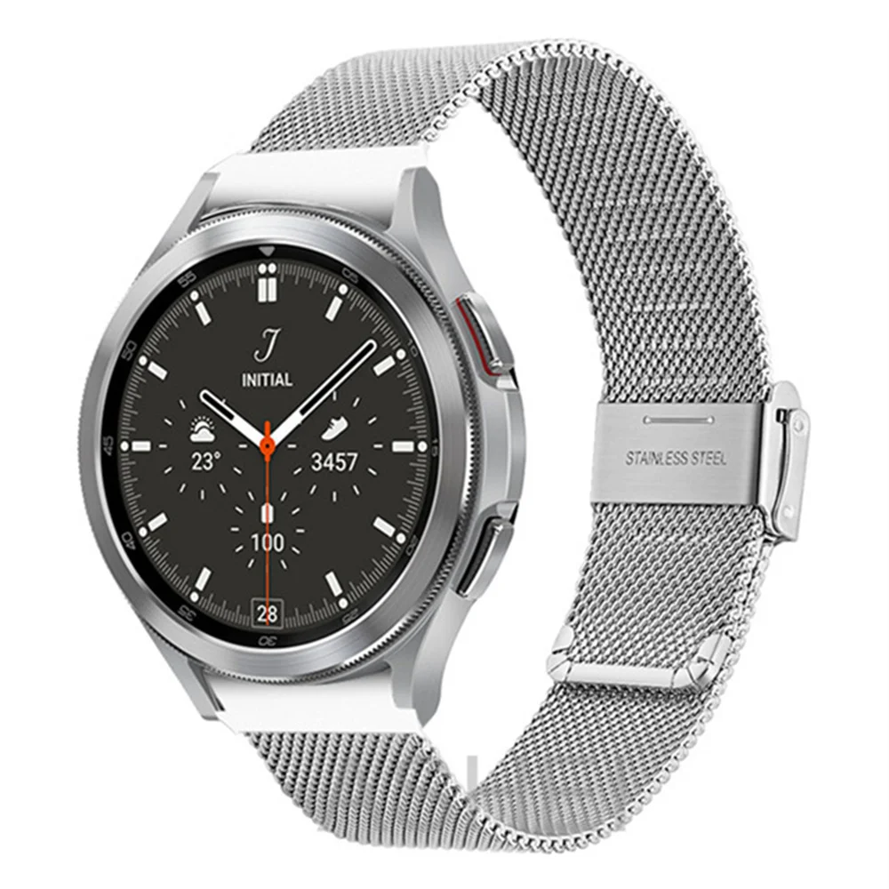No Gaps Strap For Samsung Galaxy Watch 4 Classic 46Mm 42Mm Mesh Stainless Steel Band For Galaxy Watch4 40Mm 44Mm Metal Bracelet