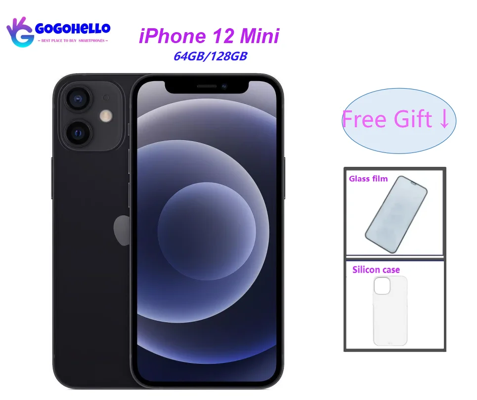 Originale Apple Iphone 12 Mini 5.4 "64Gb Sbloccato Originale A14 Ios Face Id 5G Sbloccato Cellulare