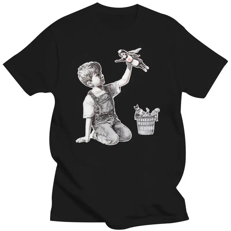 Abbigliamento Uomo Banksy Game Changer T Shirt Infermiera Super Hero Tshirt Novità Street Art Designer Taglia Ue 100% Cotone Tee Tops