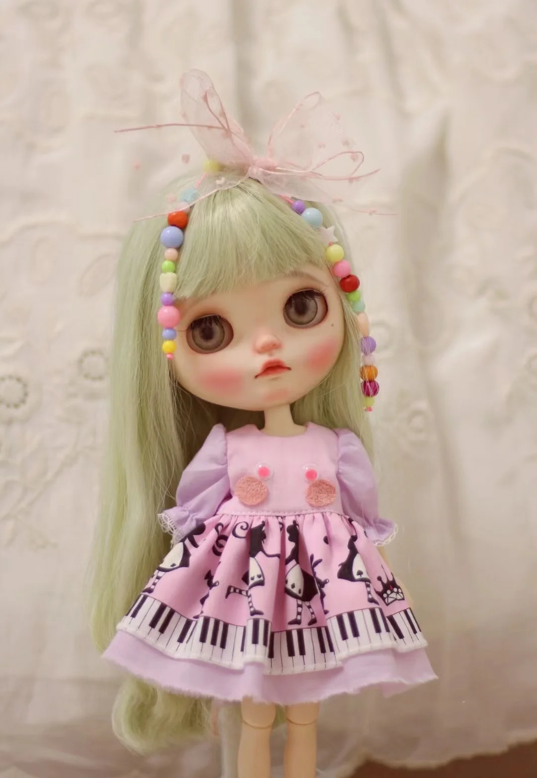 Bjd Blythe Clothes Doris Gonna Dress 1/6 30Cm Dolls (Fit Pullip,Ob24,, Licca)