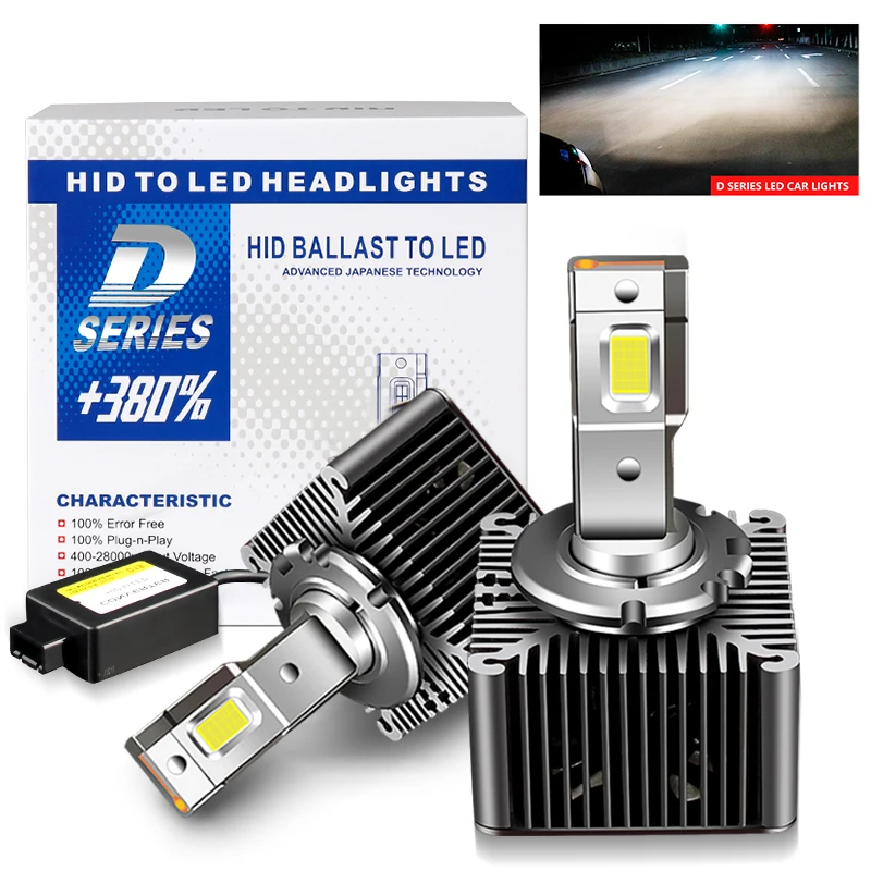 2 Pezzi Canbus Alta Luminosità 70W 7600Lm D1S/R D2S/R D3S/R D4S/R Lampadina Faro Auto D5S D8S Led Decoder Automobile Faro Luce