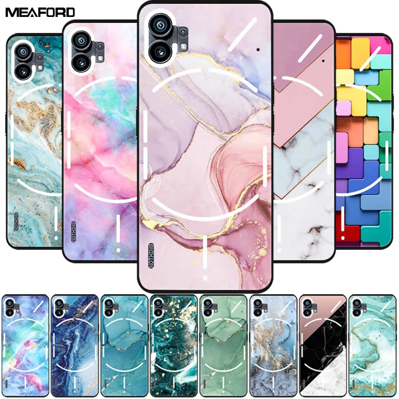 Per Niente Telefono 2 Custodie 6.7 "Marble Soft Tpu Cover Per Telefono In Silicone Per Niente 1 Uno Due Custodie Posteriori Etui Coque Funda Capa