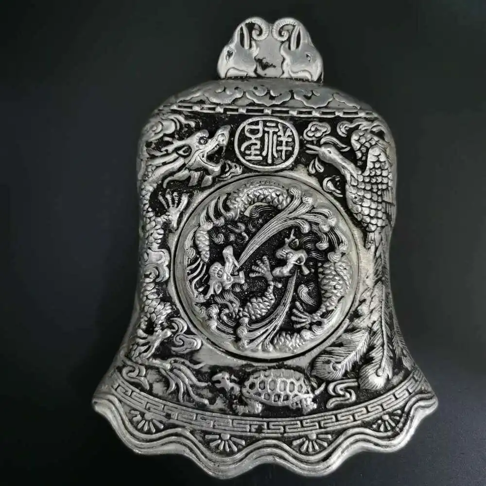 Collect China Paktong Dragon And Phoenix Turtle Study Supplies Inkstone Inkslab