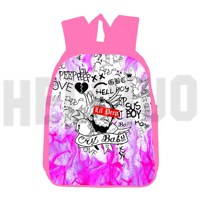 Fashion Pink Lil Peep Zaini 12/16 Pollici Studio Regali Zaini Per Ragazze 3D Harajuku Rapper Lil Peep Borse Da Viaggio Per Le Donne