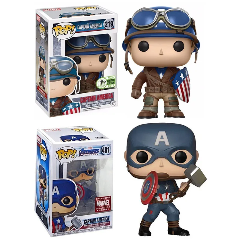 Funko Pop Movies Endgame Captain America #481 #219 Vinyl Figure Action Toys Bambole Da Collezione Regali