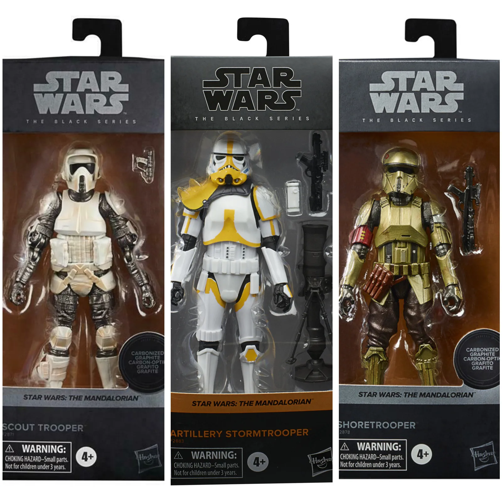 Star Wars Black Series The Mandalorian Scout Trooper Artillery Stormtrooper Carbonizzato Shoretroope 6 "Action Figure Toys