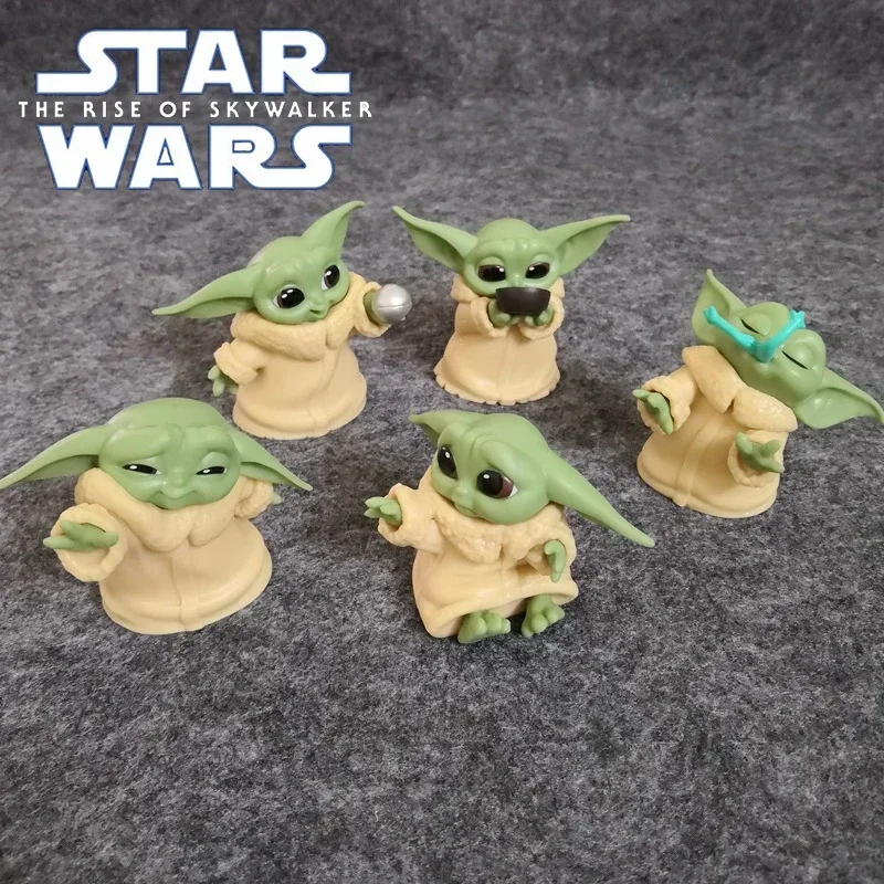 5 Pz/Set Baby Yoda Grogu Mandalorian Action Figure Toys 4-7Cm Yoda Baby Action Toys Star Wars Figuras Hot Kids Toys Regali Di Natale
