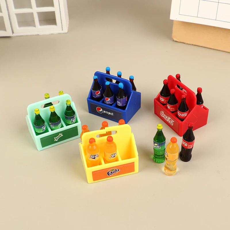 1Set Casa Delle Bambole In Miniatura Mini Cola Soda Sprite Bottiglie Modello Casa Delle Bambole Cibo Cucina Casa Delle Bambole Accessori