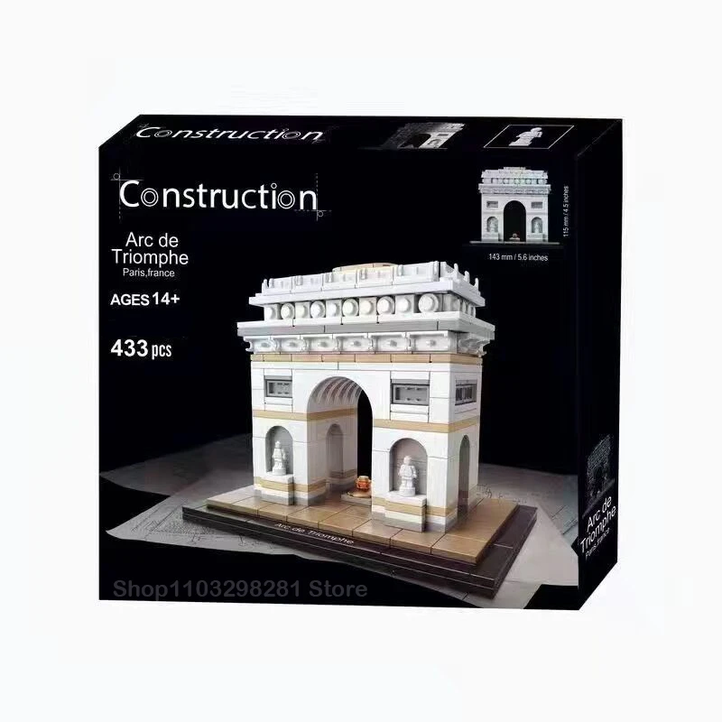 21036 Arc De Triomphe 21036 Bridge Blocks Building Set 21043 San Francisco Architecture View Tower Building Kids Toy Birthday