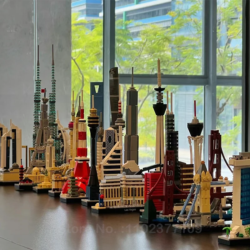 21034 London Architecture Big Ben Tower Bridge Building Blocks Mattoni Compatibili Bambini Compleanno Regalo Di Natale Giocattolo