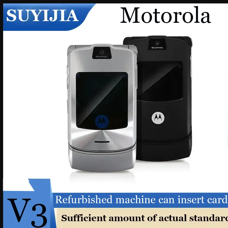V3 Motorola Razr Ricondizionato Nuovo-Originale Sbloccato Clamshell Bluetooth Cellulare Gsm 850/900/1800/1900 Telefono Di Buona Qualità