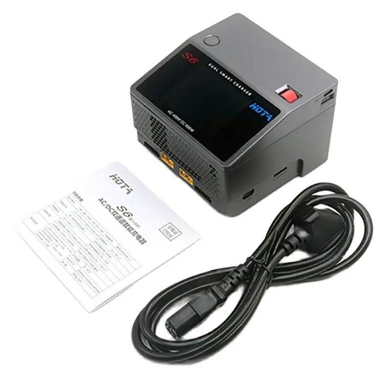 Caricabatterie Hota S6 Ac400W Dc650W 15A Dual Channel Smart Ultra Small Size Con Adp Per Batteria Lipo Lihv Life Liion Nizn Nicd Nimh