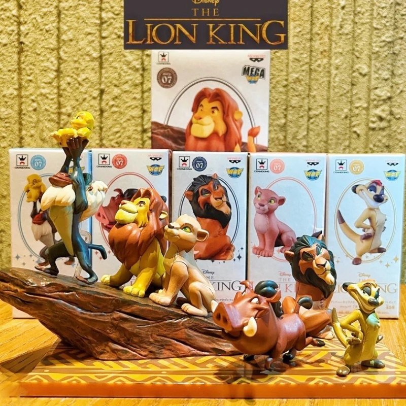 Disney Wcf Original The Lion King Classic Kawaii Anime Simba Timon Pumbaa Figure Statue Model Collection Decorazione Giocattolo Regali