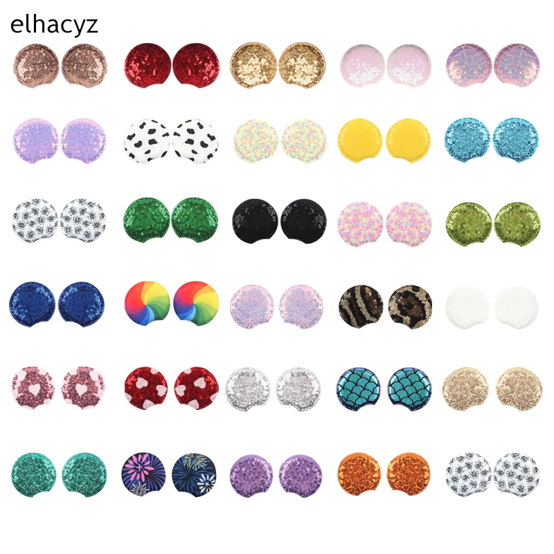 10 Paia/Lotto 2.8 ''Piccolo Glitter Paillettes Mouse Ears Pads Per Bambini Fascia Per Capelli Donna Cute Party Mini Accessori Per Capelli Fai Da Te