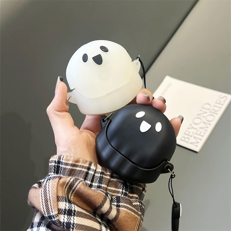 Custodia Per Auricolari Per Anker Soundcore Liberty 4 Nc Cartoon Ghost Silicone Auricolari Blutooth Custodia Protettiva Per Scatola Di Ricarica Con Ga