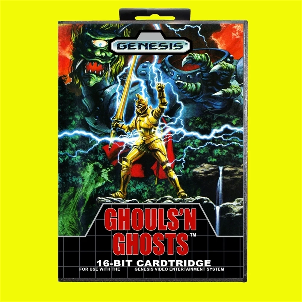 Nuovo Arrivo Ghouls N Ghost Game Cartridge 16 Bit Md Game Card Con Scatola Al Dettaglio Per Sega Mega Drive