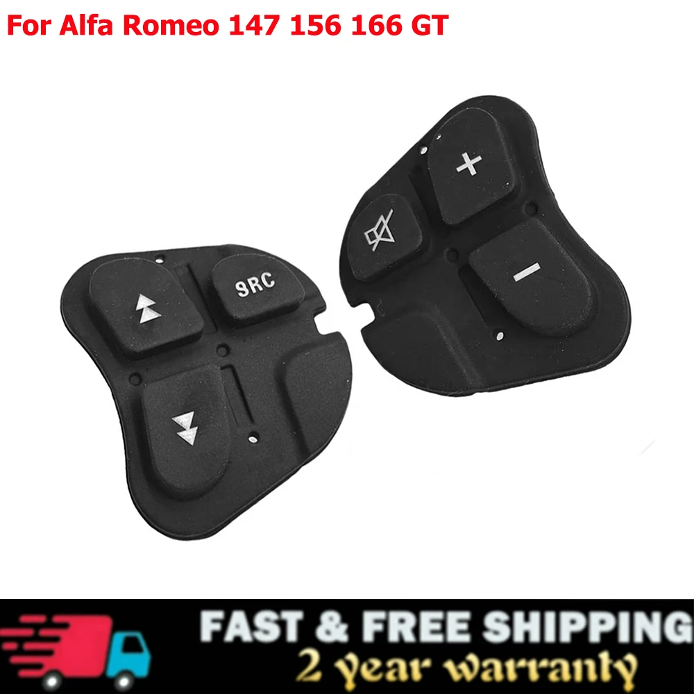 Pulsante Audio Per Volante In Gomma Multifunzione Per Auto Per Alfa Romeo 147 156 166 Gt