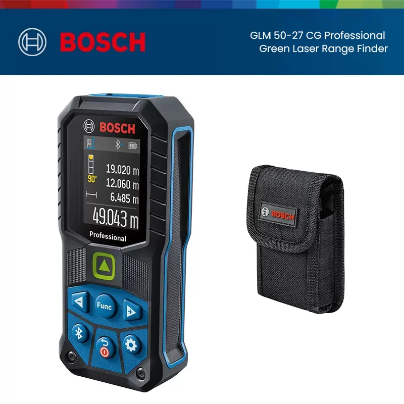 Bosch Green Laser Measure Glm 50-27 Cg 50M Telemetro Laser Ip65 Bluetooth App Telecomando Misuratore Di Distanza Professionale Righello