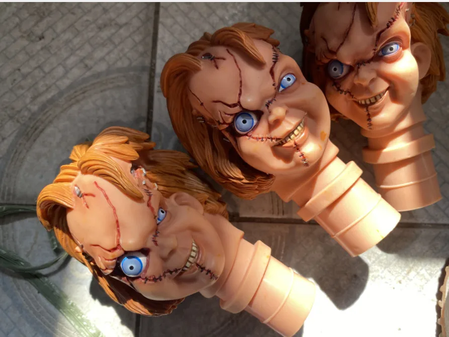Originale Mezco Garage Kit 12Cm Children'S Play - Chucky Scar Face Head Sculpt Modello Da Collezione Giocattolo Sciolto