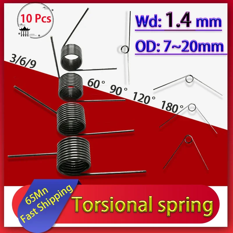10 Pz Diametro Del Filo 1.4Mm V-Molla Di Torsione Piccola Molla Di Torsione Molla A Forcina 180/120/90/60 Gradi Molla Di Torsione Clip A Molla