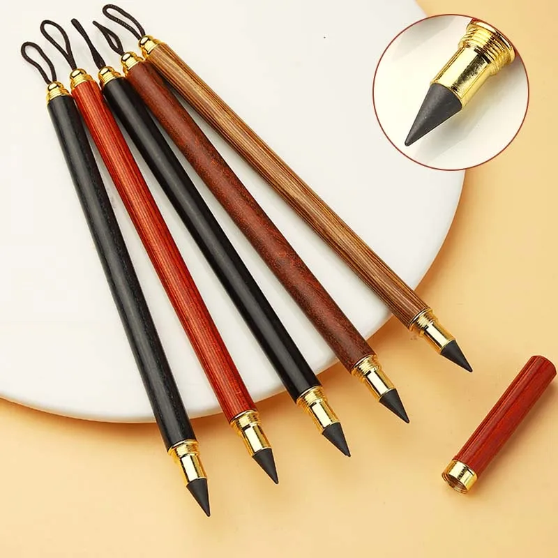 Matita Eterna In Legno Creativo Vintage Hb Penna Per Scrittura Senza Inchiostro Con Punta Sostituibile Cancelleria Per Matita Per Schizzi Di Disegno A