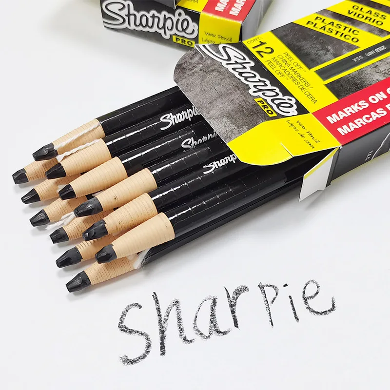 6 Pezzi Sharpie Pencil Peel-Off China Matite Colorate Marker Paper Roll Crayon Marks On Metal Glass
