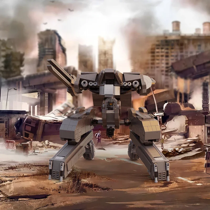 Moc Metal Gear Solid Rex Mecha Robot Building Blocks Toys Game Battle Mech Model For Kids Regali Di Compleanno