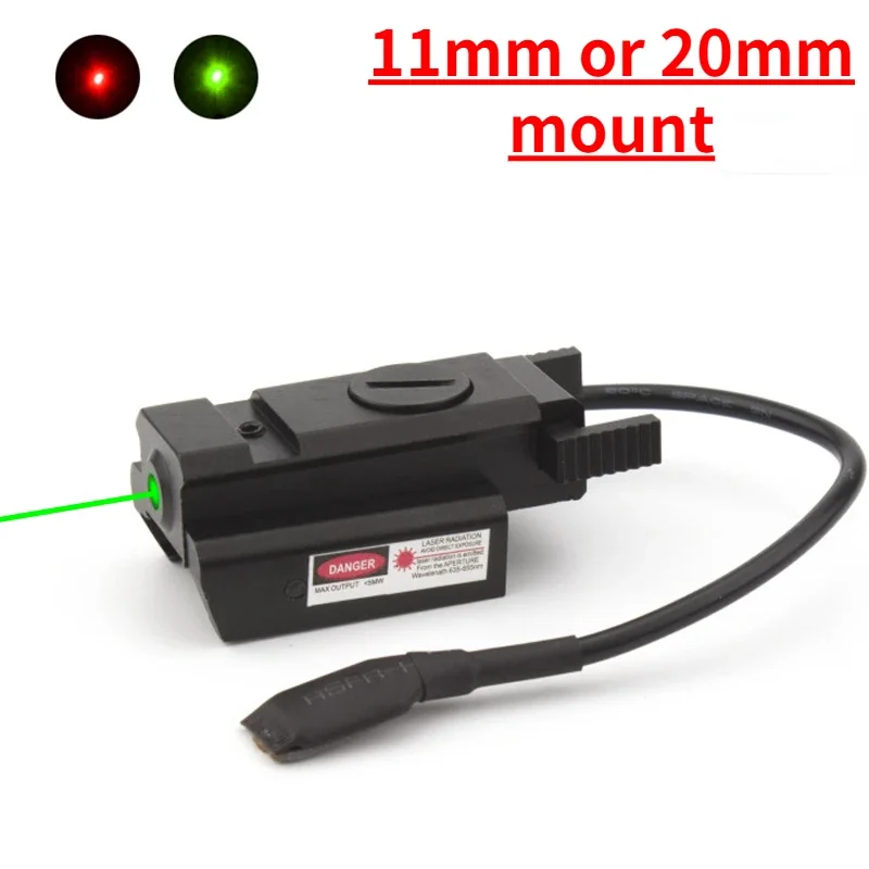 Red Laser Calibrator Tactical Hunting Mini Compact Red Dot Laser Per Pistola Sight Con 11Mm/20Mm Weaver/Picatinny Rail Laser
