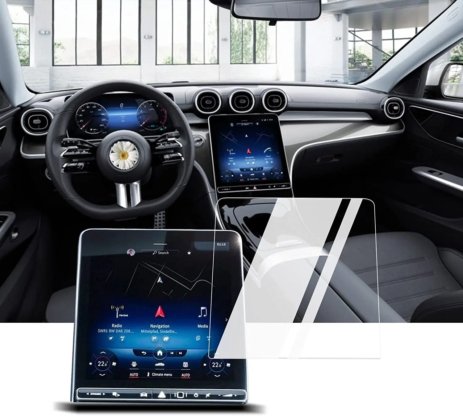 Vetro Temperato Per 2022 2023 Mercedes Benz Classe C C250 C300 W206 Touchscreen Da 11.9 Pollici E Pellicola Protettiva Per Strumenti Digitali