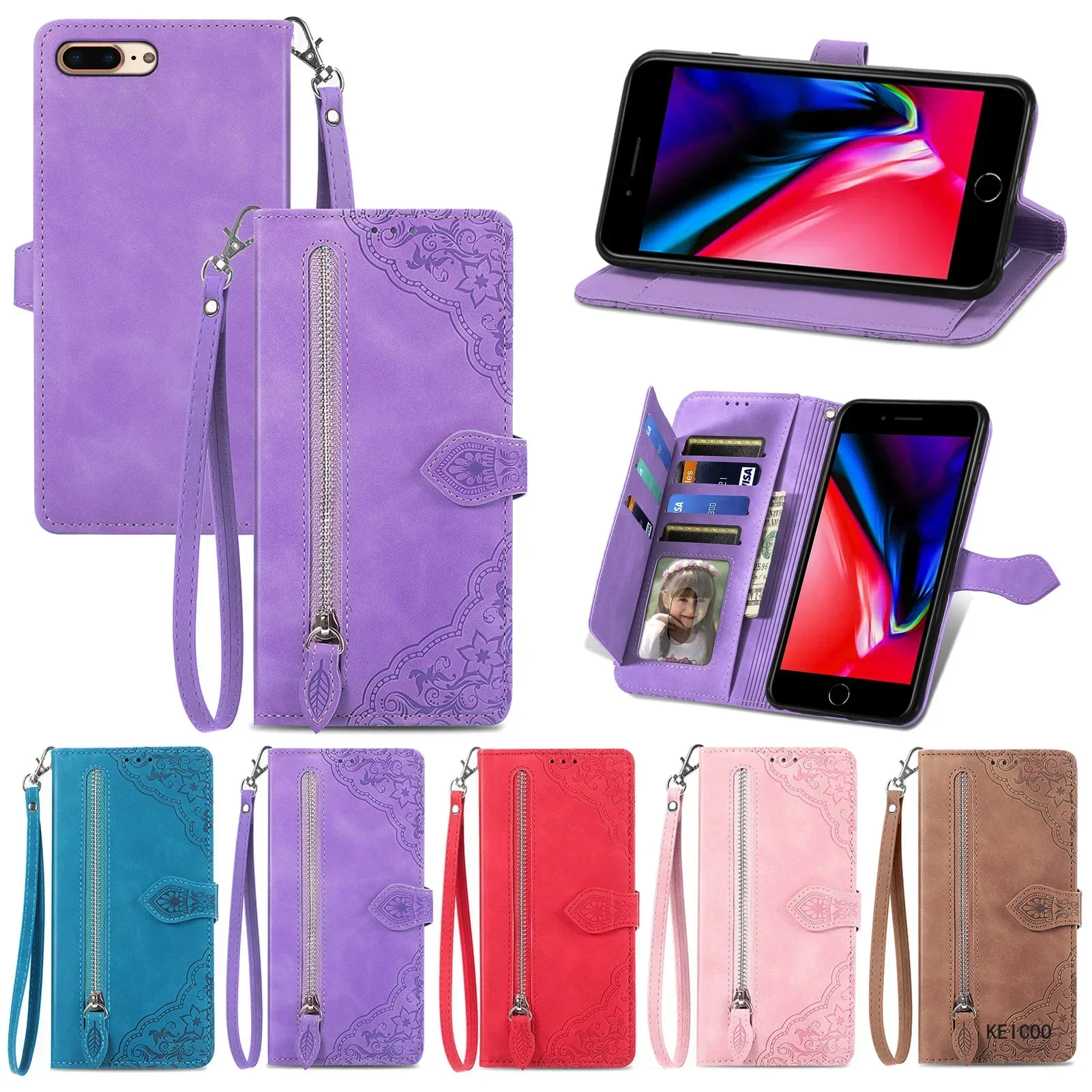 Per Vivo T1X S9 Y31S Y52 Y52S Y53S X60 Iqoo Z5X Neo5 Pro Plus 5G Custodie Per Telefoni Vintage Simplicity Multi-Card Slot Wallet Housing