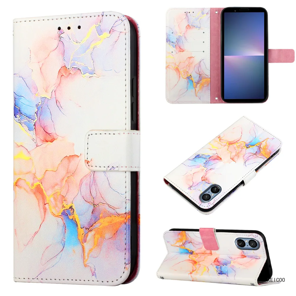 Per Sony Xperia Ace 1 5 10 Iii Iv V 2023 Xq-De54 Copertura Del Telefono Antipolvere Simplicity Card Insert Portafoglio Clip Phone Shell