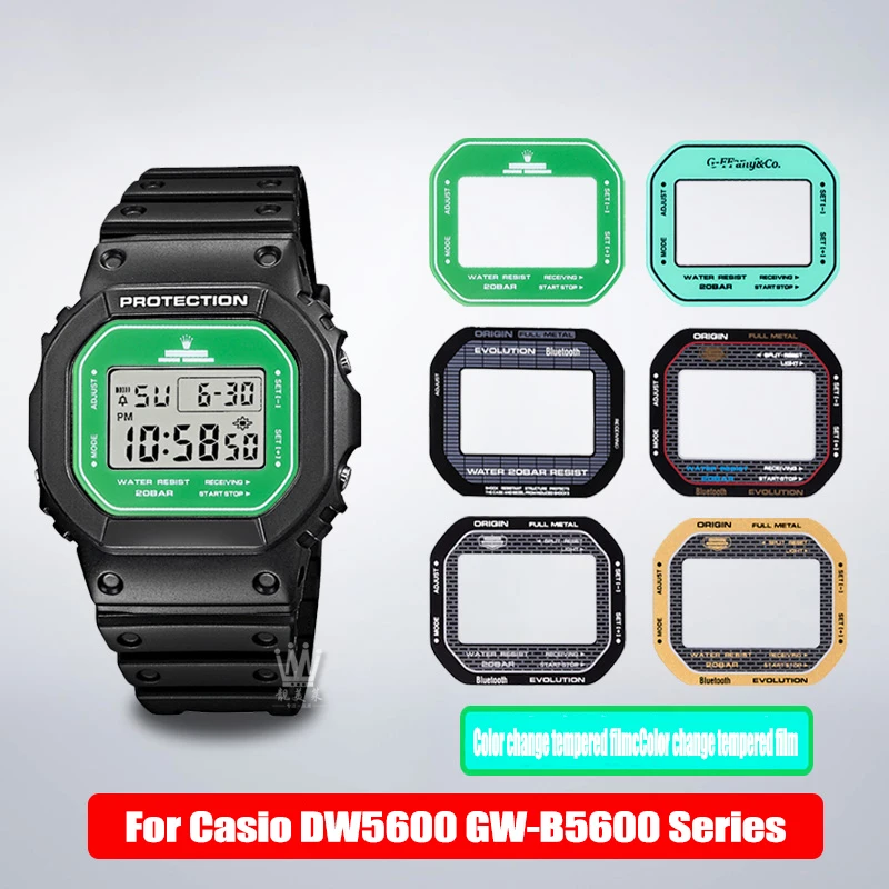 7 Colori Per Casio Dw-5600 Orologio Pellicola Temperata Moda A Modificato Dw-5635 Maschera Da Tavolo Specchio Gw-B5600 Uomini Tavolo Specchio Pellicol