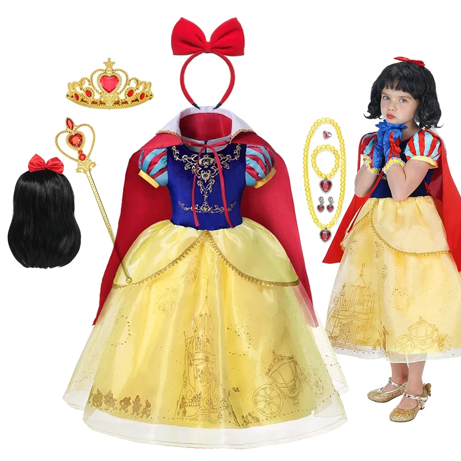 Le Ragazze Vestono Abiti Da Principessa Da Festa Bianchi Come La Neve I Bambini Vestono I Bambini Ragazze Compleanno Costume Cosplay Bambini Prom Part