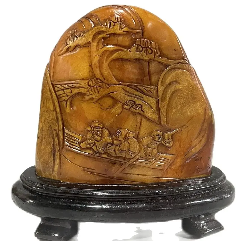 Classic Shoushan Stone Carving Landscape Character Story Seal Collection